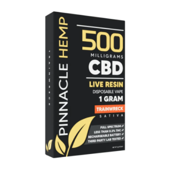 pinnacle live resin cbd disposable pen trainwreck 1g