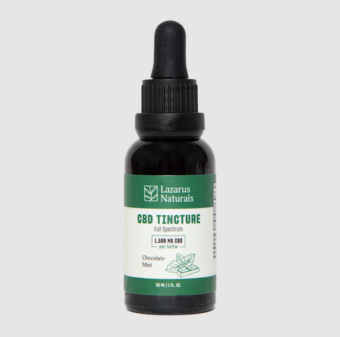 lazarus naturals cbd tincture chocolate mint 1500mg