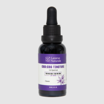 lazarus naturals classic 1:1 cbg:cbd tincture flavorless 1500mg