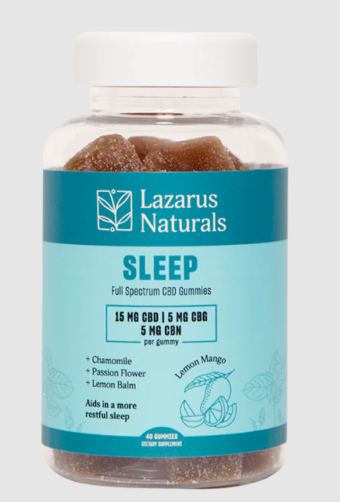 lazarus naturals cbd+cbg+cbn gummies sleep 40 count