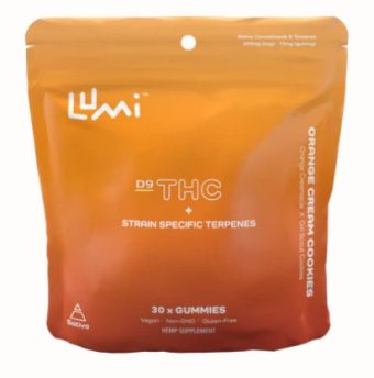 lumi orange cream cookies d9 thc terpene gummies 300mg