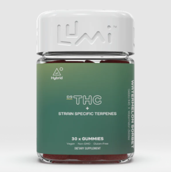 lumi d9 terpene gummies watermelon sorbet 300mg