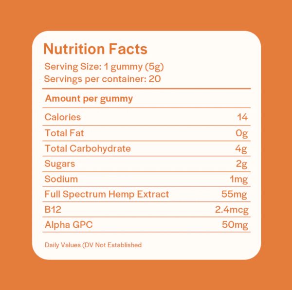 viia elevate focus d9+cbg gummies mango paradise 10mg