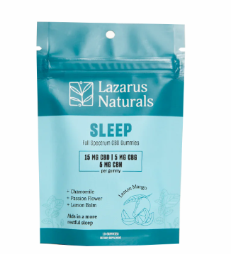 lazarus naturals cbd+cbg+cbn gummies sleep 10 count