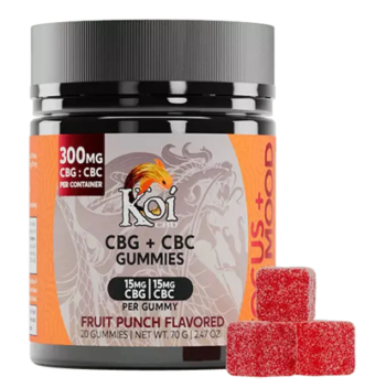 koi cbc+cbg gummies fruit punch 300mg
