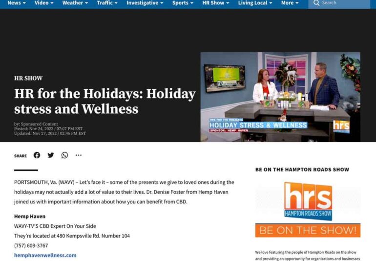 screenshot of HRS website