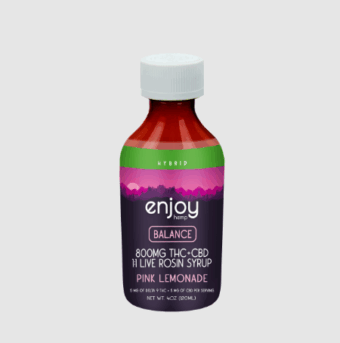 enjoy hemp balance d9 thc+cbd syrup pink lemonade 800mg