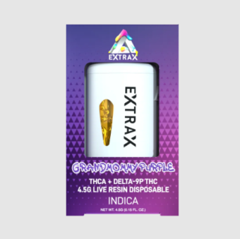 delta extrax adios blend thca+d9thcp live resin dispo grandmommy purple 4.5g