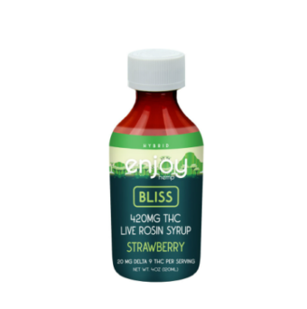 enjoy hemp d9 syrup for bliss strawberry 420mg