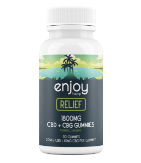 enjoy hemp relief cbd+cbg gummies turmeric + panax ginseng 1800mg