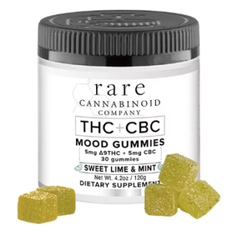 rare cannabinoid co. d9+cbc mood gummies 150mg