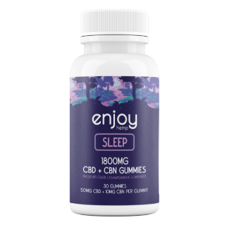 enjoy hemp cbd+cbn sleep gummies ashwagandha + passionflower + lavender 1800mg