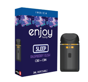 enjoy hemp sleep cbd disposable raspberry kush 3ml