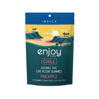 enjoy hemp d9 live rosin gummies for chill pineapple 600mg