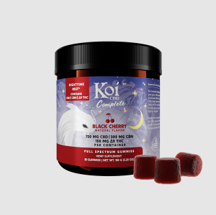 koi d9+cbd+cbn complete nighttime rest black cherry 1200mg