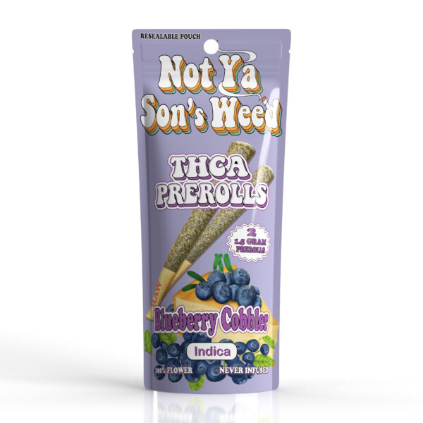 not ya son's weed thca pre rolls blueberry cobbler 2 pack