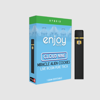 enjoy hemp pure thca disposable for cloud nine miracle alien cookies 1g