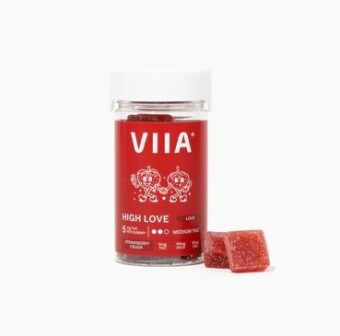 viia high love thcv+thc+cbd gummies strawberry crush 500mg