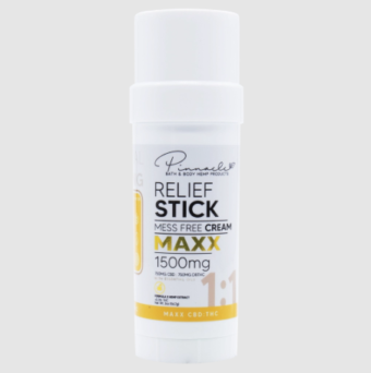 pinnacle maxx cbd:thc relief cream stick 1500mg