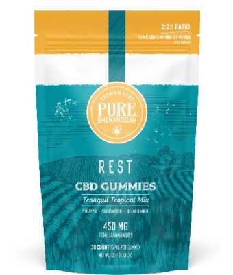 pure shenandoah cbd+cbg+cbn gummies rest 450mg