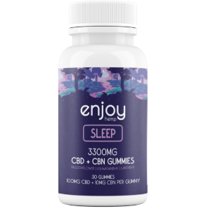 enjoy hemp cbd+cbn sleep gummies ashwagandha + passionflower + lavender 3300mg