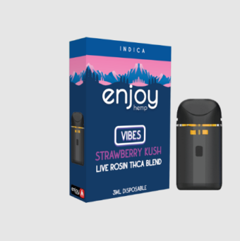 enjoy hemp thca+tchp disposable for vibes strawberry kush 3ml