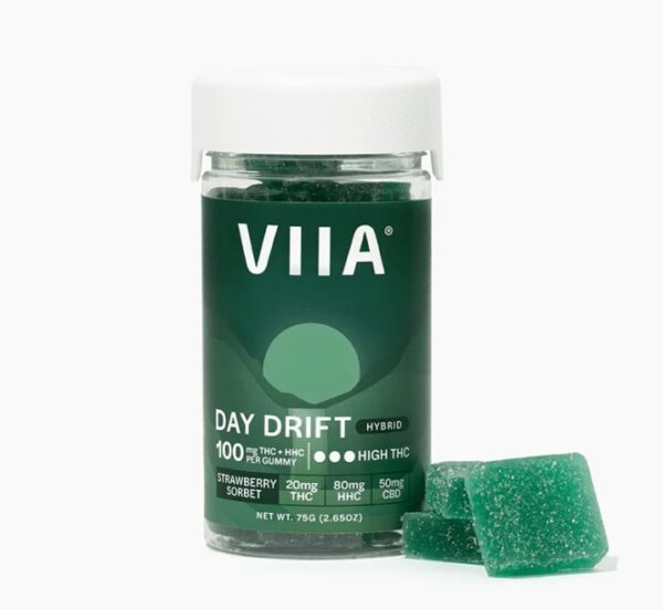 viia strawberry sorbet day drift thc+cbd 100mg