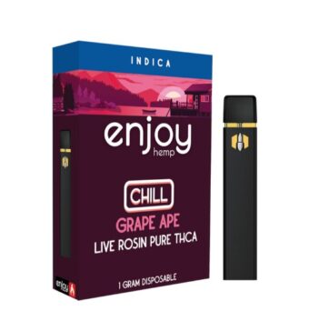 enjoy hemp pure thca disposable for chill grape ape 1g