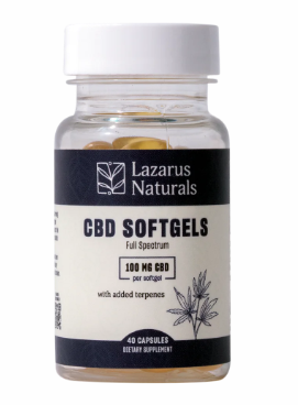 lazarus naturals cbd 100mg softgels 40 count