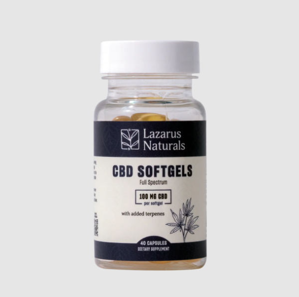 lazarus naturals cbd 100mg softgels 40 count