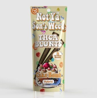 not ya son's weed cake bomb thca blunts 1.5g 2 pack