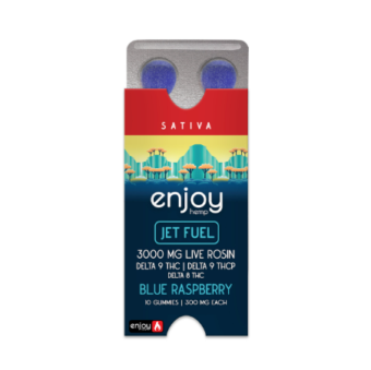 enjoy hemp live rosin d9+thcp for jet fuel blue raspberry 3000mg