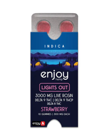 enjoy hemp strawberry thc+thcp gummies for lights out 3000mg