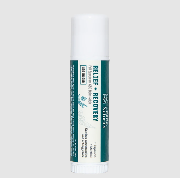 lazarus naturals relief+recovery cbd balm stick 3600mg