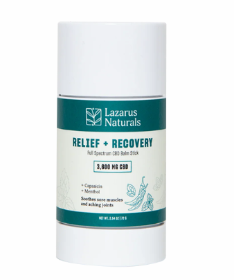 lazarus naturals relief+recovery cbd balm stick 3600mg