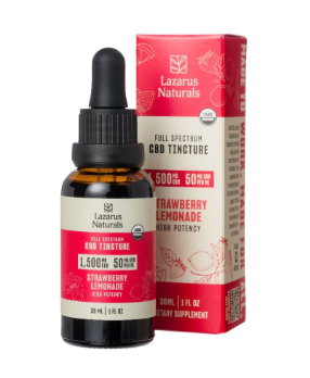 lazarus naturals cbd tincture strawberry lemonade 1500mg