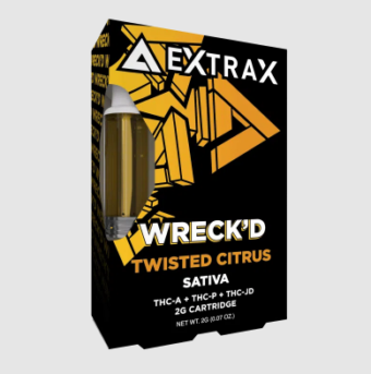 delta extrax wreck’d thca+tchp+thcjd twisted citrus 2g