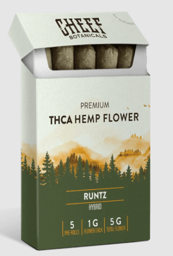 cheef botanical thca pre rolls runtz 5 pk