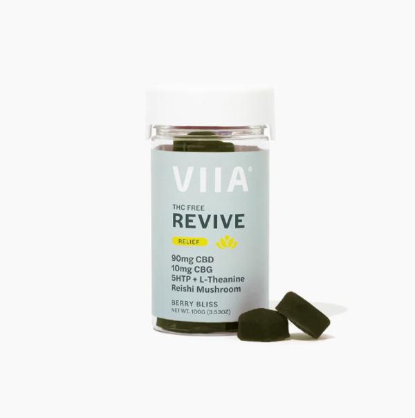 viia revive relief cbd+cbg gummies berry bliss