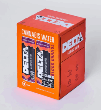delta cannabis water blood orange wedding cake 25mg 4 pack