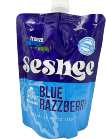 seshee d9 infused blue razz 50mg