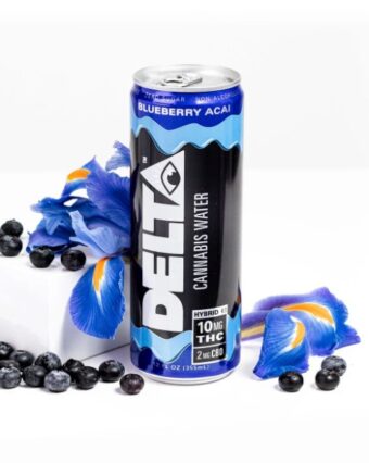 delta cannabis water blueberry acai 25mg single can