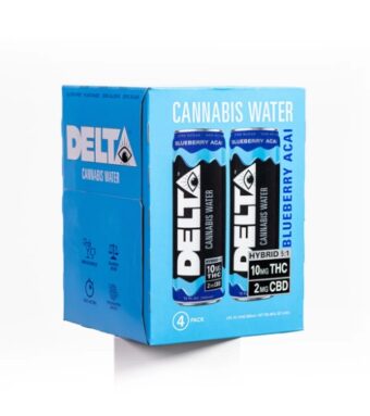delta cannabis water blueberry acai 25mg single can