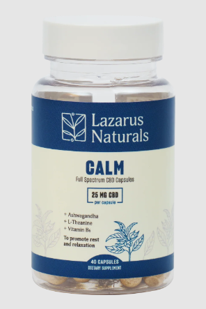 lazarus naturals cbd capsules calm 40 count