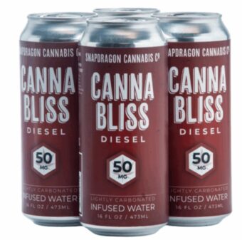 snapdragon cannabis co. canna bliss sparkling infused d9 water 50mg single can