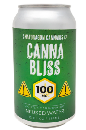 snapdragon cannabis co. canna bliss sparkling infused d9 water 100mg single