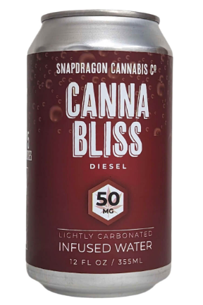 snapdragon cannabis co. canna bliss sparkling infused d9 water 25mg single can (copy)