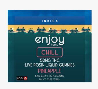 enjoy hemp d9 live rosin chill d9 liquid gummies pineapple 50mg