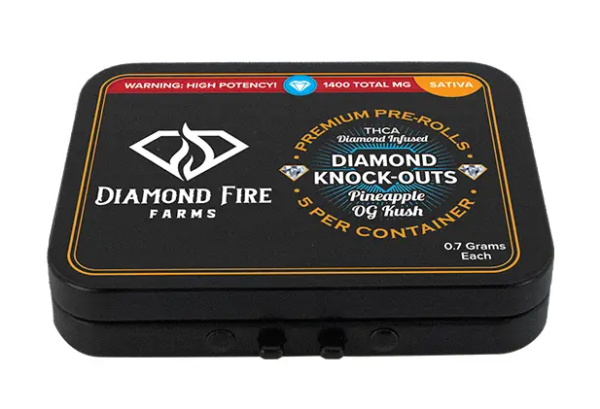 diamond fire farms mini premium diamond knock outs pineapple og kush 0.7g