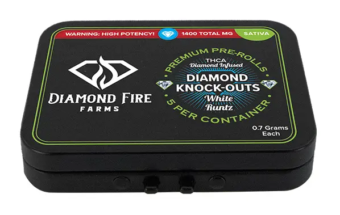 diamond fire farms mini premium diamond knock outs white runtz 0.7g